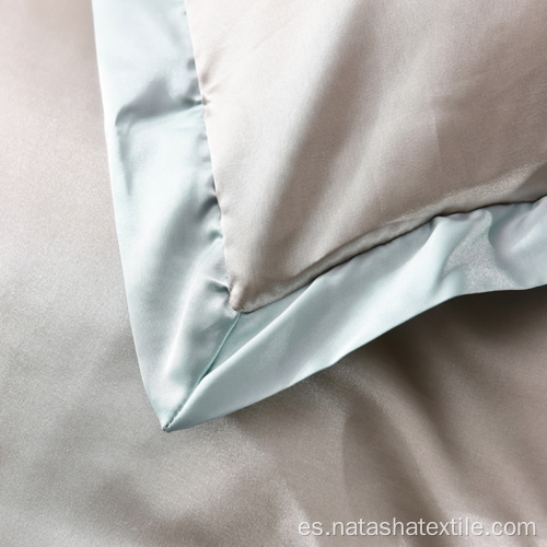 Funda de almohada de seda lavada de color puro de verano